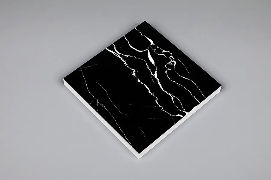 Why does Black Marbled PVC Heat Transfer Foam Board perform well in high-temperature environments?